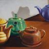 Teapot Gossip, Oil Paint Sticks, 22x30"