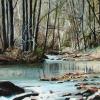 Shallow Creek, Pastel, 20x38