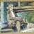 Study for "Man and Dog" by Jason McCann, 18x24" Mixed Media on paper 